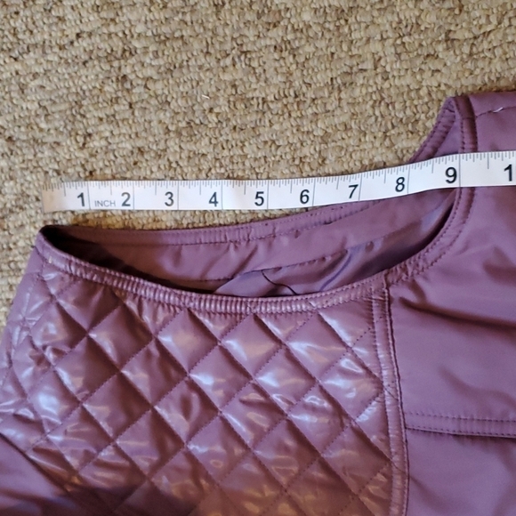 BETTY Barclay Elements Purple Quilted Puffy Lightweight Vest Size 14 - Picture 12 of 13